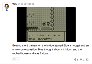 Illustration for article titled Let's play Pokemon Blue, Miiverse style part 3